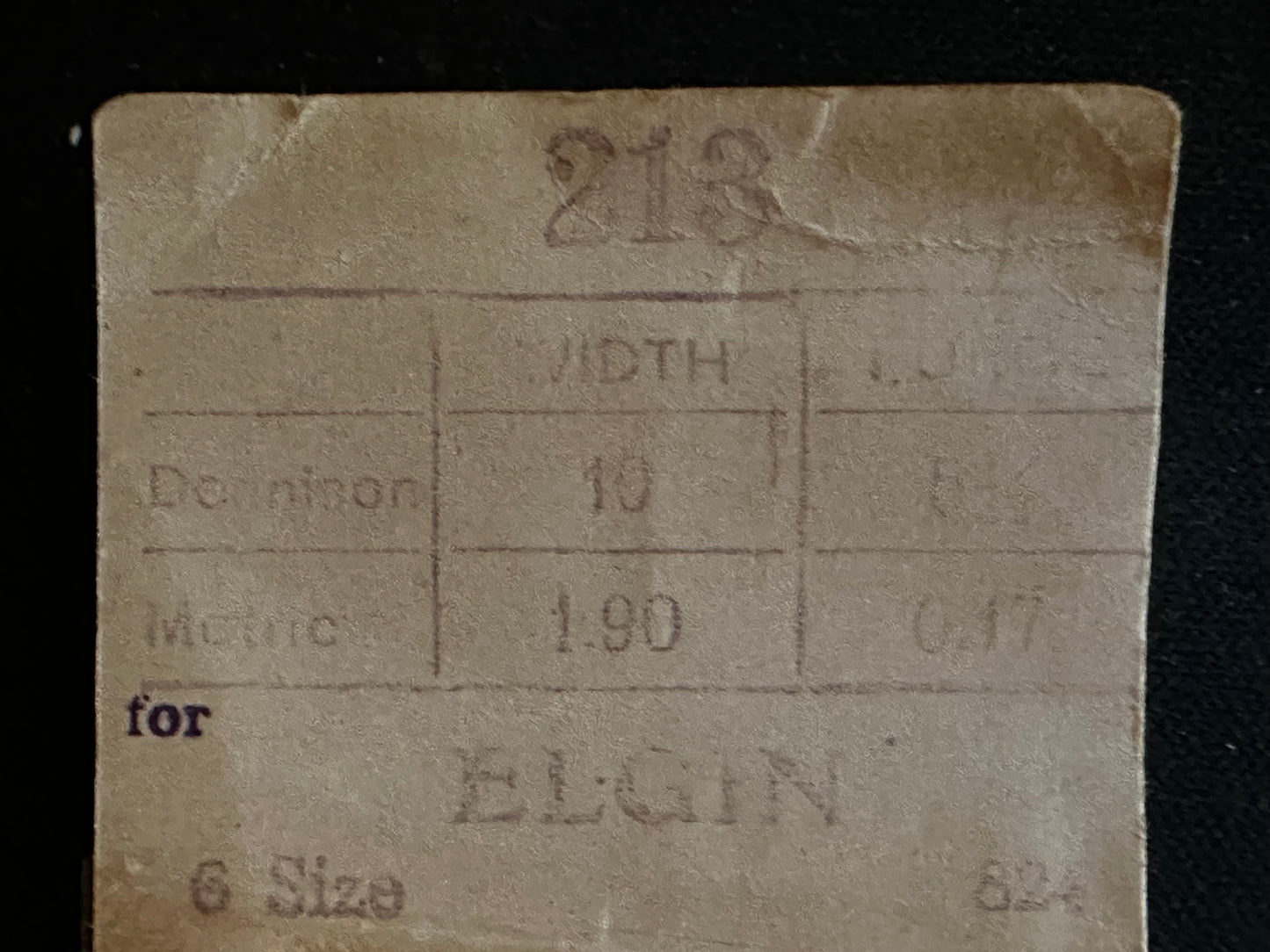 CR Mainspring #213 for Elgin 6s No. 824 - Steel