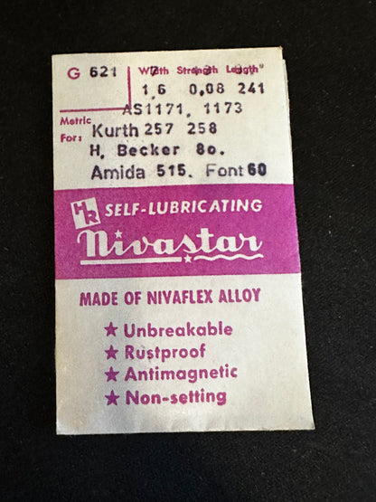 HR Nivastar Mainspring G621 for AS 1171, 1173, Kurth 257, 258, Font 60, Amida 515 - Alloy