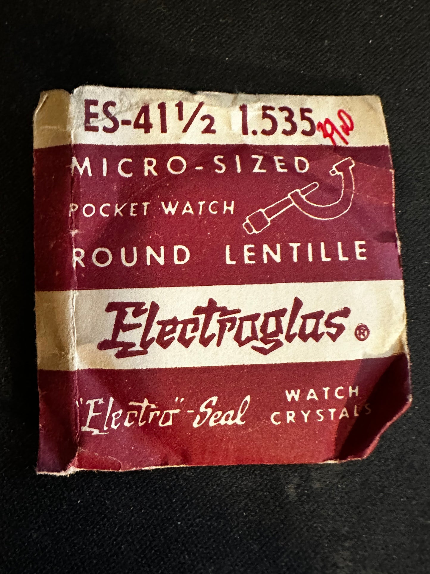 Electro-Seal ES-41½ Pocket Watch Crystal 39.0mm (1.535“) - New