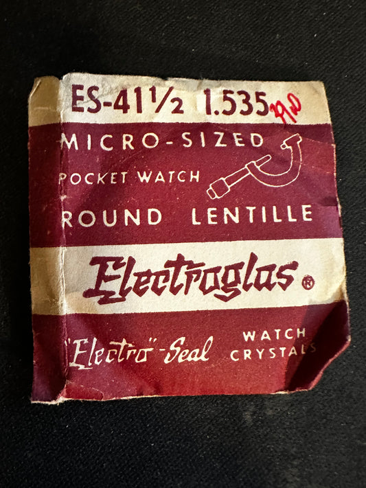 Electro-Seal ES-41½ Pocket Watch Crystal 39.0mm (1.535“) - New