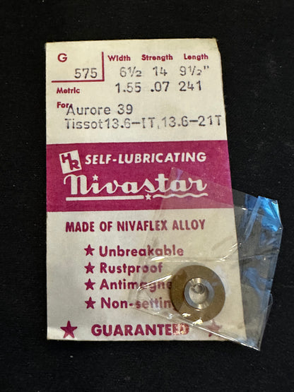 HR Nivastar Mainspring G575 for Aurore 39, Tissot 13.6-IT & 13.6-21T - Alloy