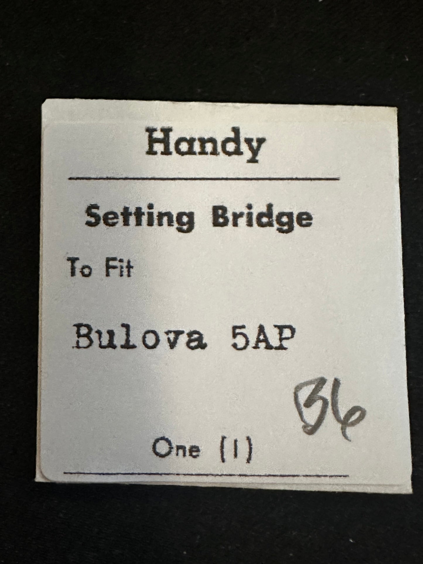 Handy Set Lever Bridge for Bulova caliber 5AP - new