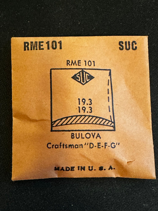 SUC Rocket Crystal RME 101 for BULOVA Craftsman - 19.3 x 19.3mm - New