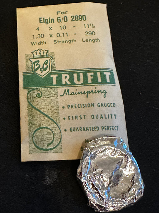 Trufit Mainspring - Elgin 2890 for 6/0s movements - Steel