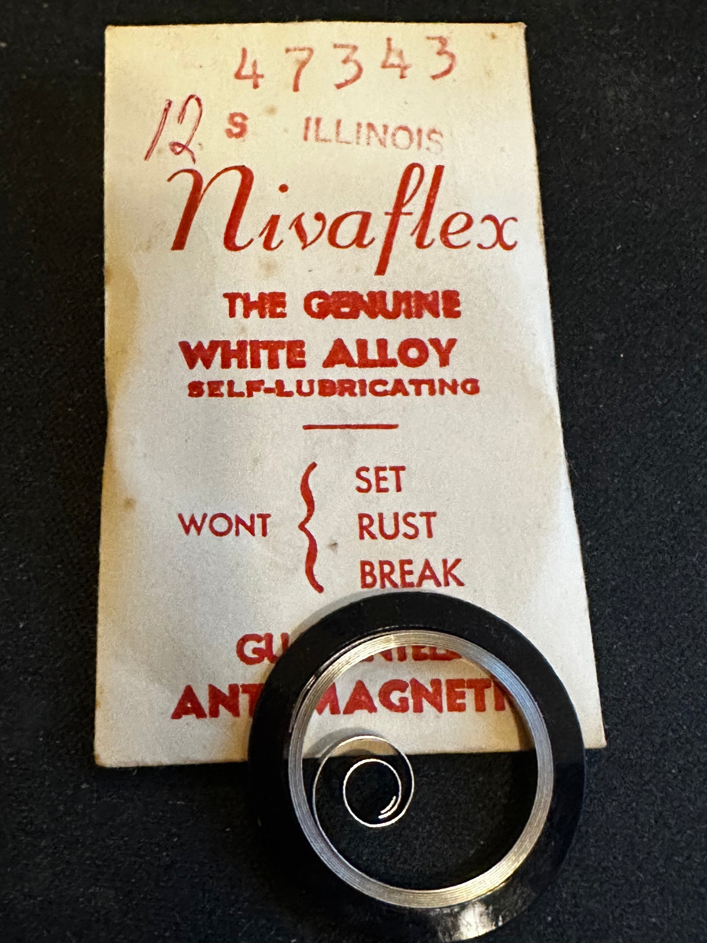 Nivaflex Mainspring for 12s Illinois No. 47343 - Alloy
