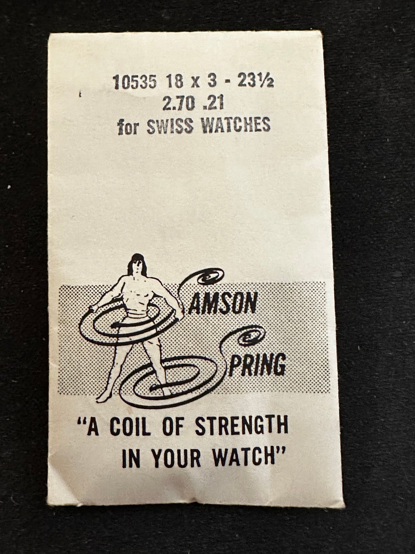 Samson Mainspring No. 10535 for Buren 690, 691, 35/12 - Steel