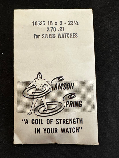 Samson Mainspring No. 10535 for Buren 690, 691, 35/12 - Steel