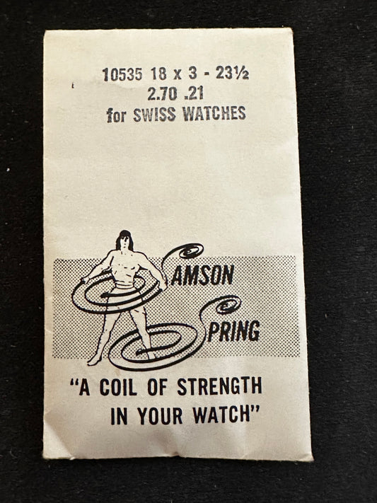 Samson Mainspring No. 10535 for Buren 690, 691, 35/12 - Steel