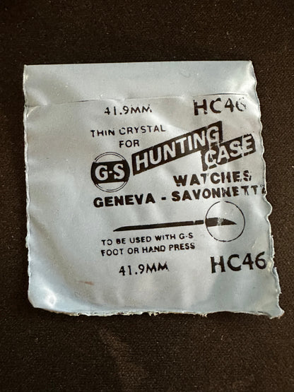 GS HC 46 Hunting Case Pocket Watch Crystal 41.9mm - New