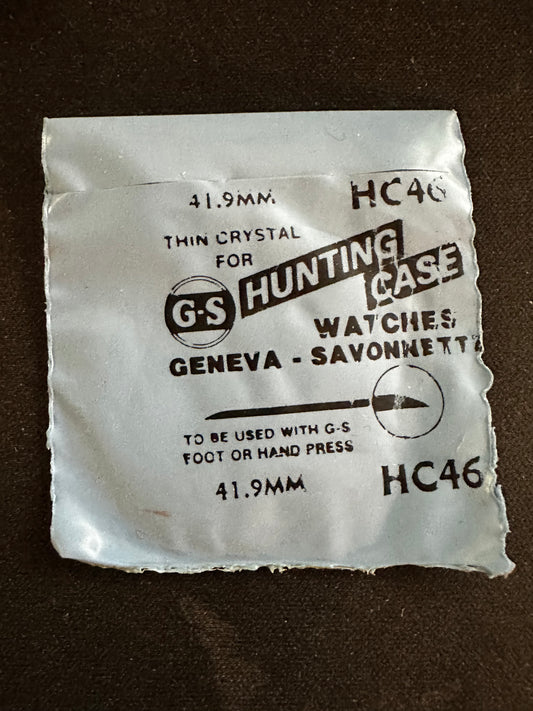 GS HC 46 Hunting Case Pocket Watch Crystal 41.9mm - New