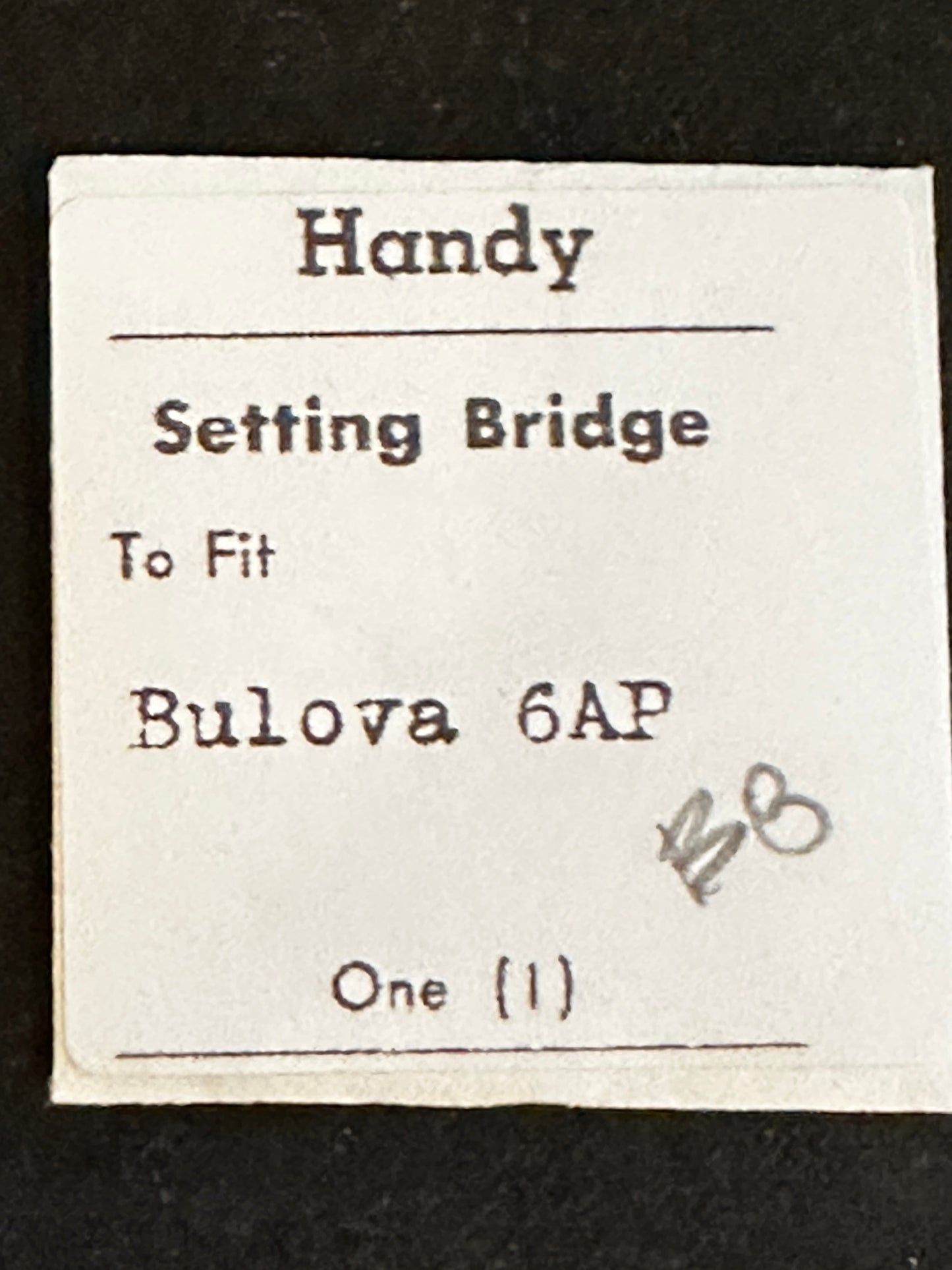 Handy Set Lever Bridge for Bulova caliber 6AP - new