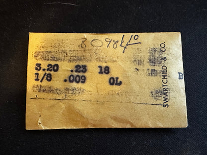 Swartchild OPEN LOOP Clock Mainspring - 1/8" x .009" x 18" Long - No. 80-984