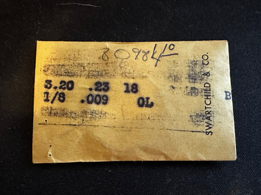 Swartchild OPEN LOOP Clock Mainspring - 1/8" x .009" x 18" Long - No. 80-984