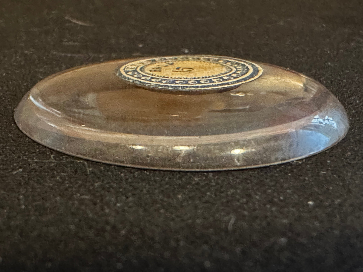 VTP Vintage Glass Watch Crystal "R & L F" 15-0/16 (33.8mm) - NOS