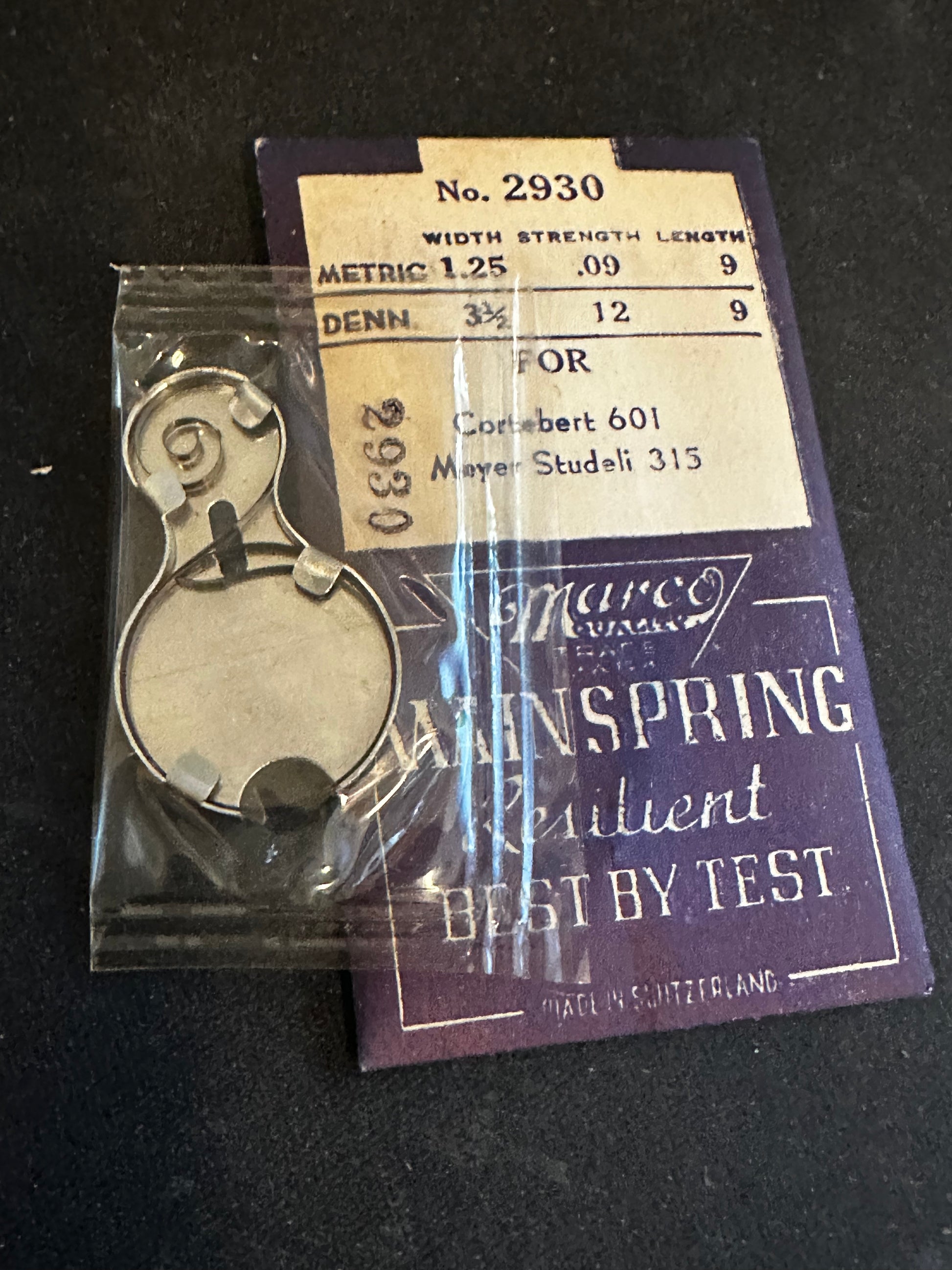 Samson Mainspring No. 9025 for A.S. caliber 1220 & 1221 - Steel ...