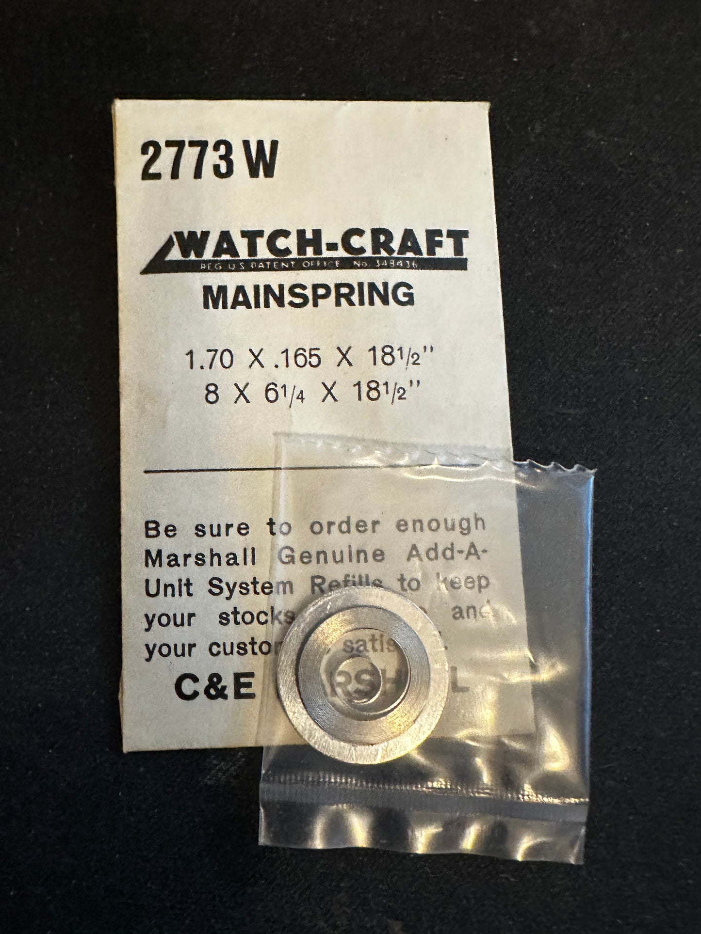 WATCH-CRAFT Mainspring 2773W for Landeron caliber 2, 3 Chronograph - Alloy