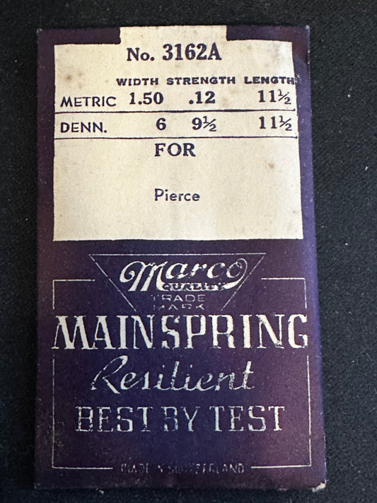 Marco Mainspring #3162A for Pierce caliber 134 Chronograph - Steel