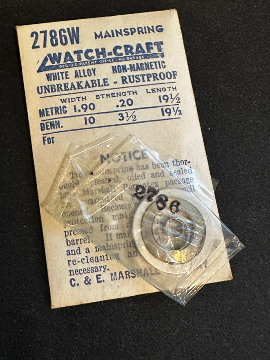 WATCH-CRAFT Mainspring 2786W for Hanhart caliber 35 Timer - Alloy