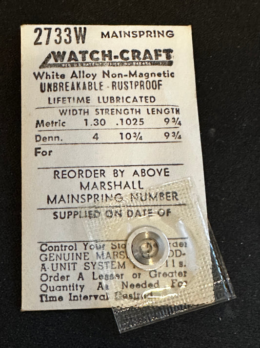 WATCH-CRAFT Mainspring 2733W for Peseux 140, Movado 53, 54, 65, 57, 58 - Alloy