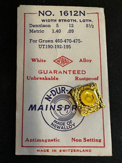 NEWALL Mainspring #1612N for Gruen 460, 470, 475, Unitas 190, 192, 195 - Alloy