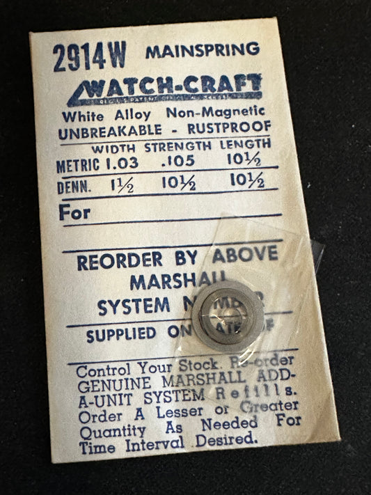 WATCH-CRAFT Mainspring 2914W for Gruen Curvex caliber 370 - Alloy