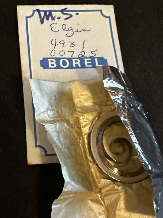 Borel Mainspring for Elgin 16s Motor Barrel models No. 4931 - Alloy