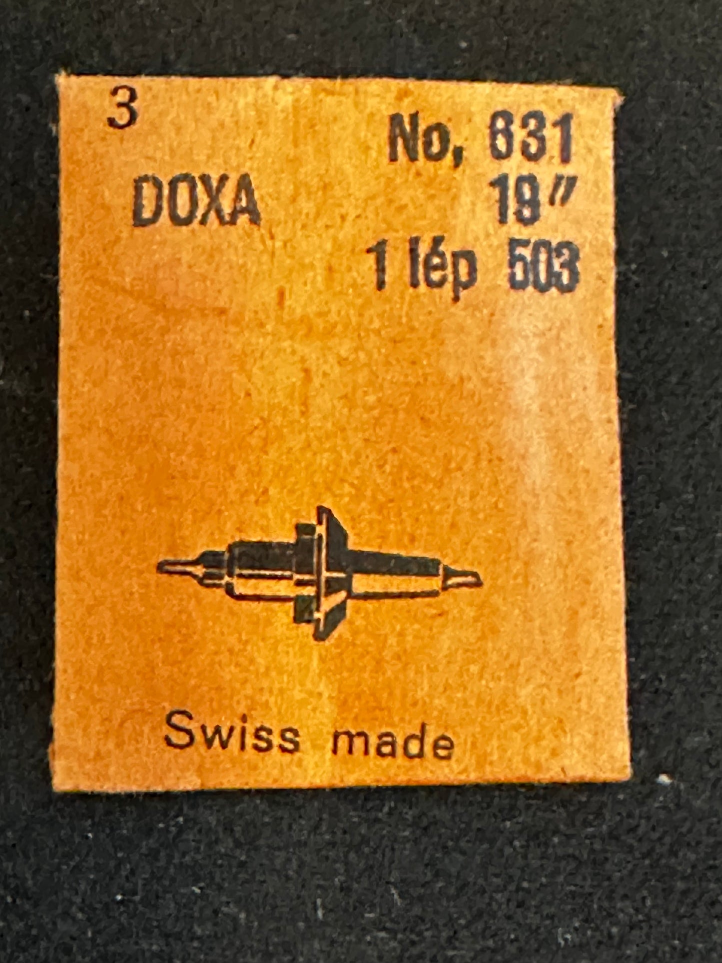 Ronda Balance Staffs (3) for Doxa 19 ligne Caliber 503 Pocket Watch - new