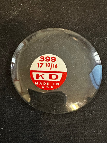 K D Mi-Chevee Vintage Glass Pocket Watch Crystal 17-10/16 (39.9mm) - NOS