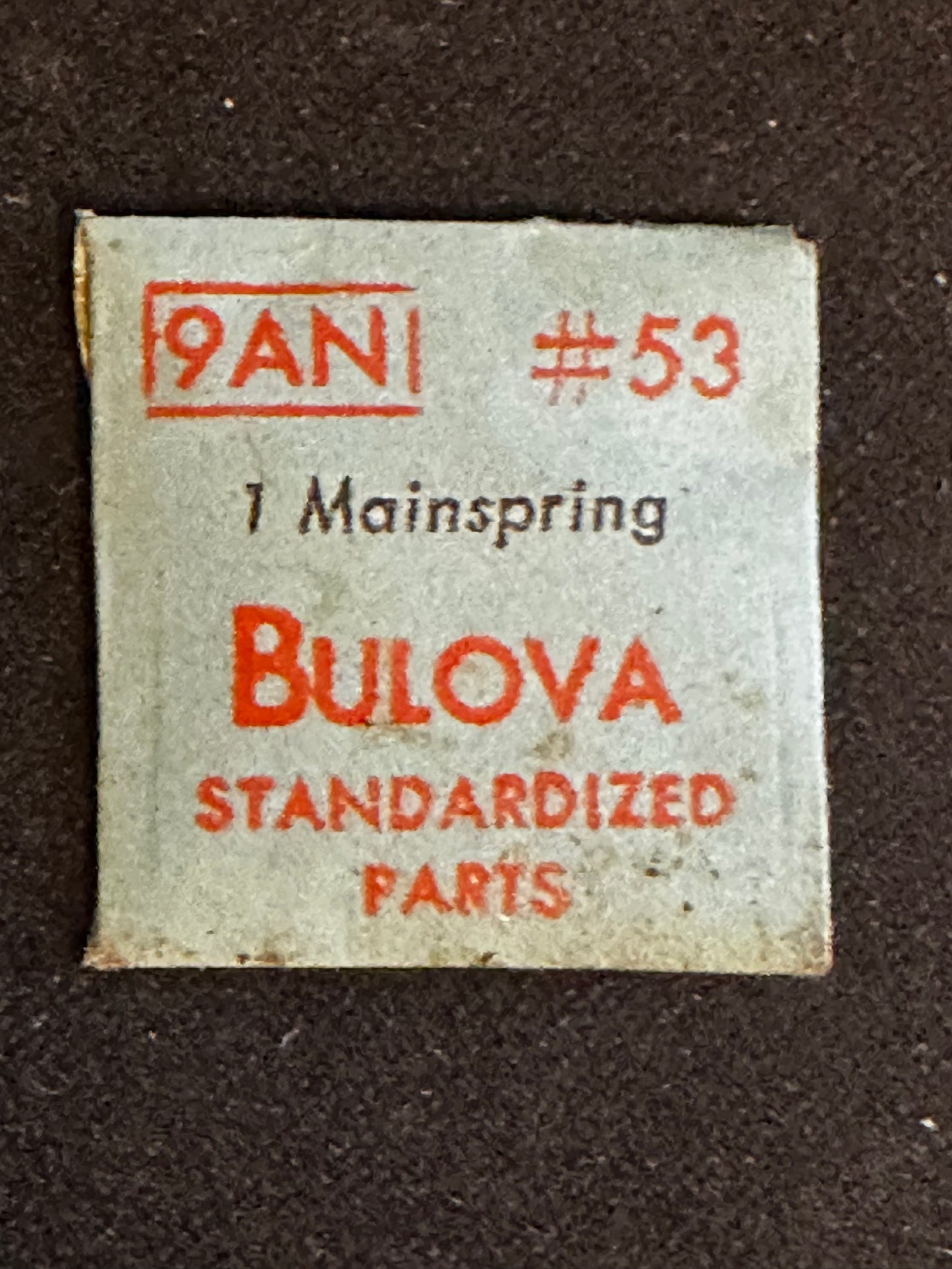 Bulova Factory Mainspring for caliber 9AN - Steel