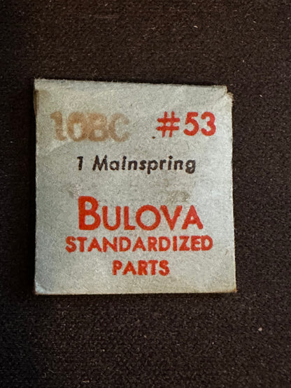 Bulova Factory Mainspring for caliber 10BC - Steel