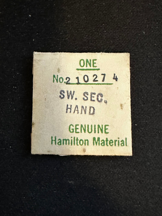Hamilton Factory Sweep Second Hand for 8/0s grade 735 - 748, Gilt Baton No. 210274