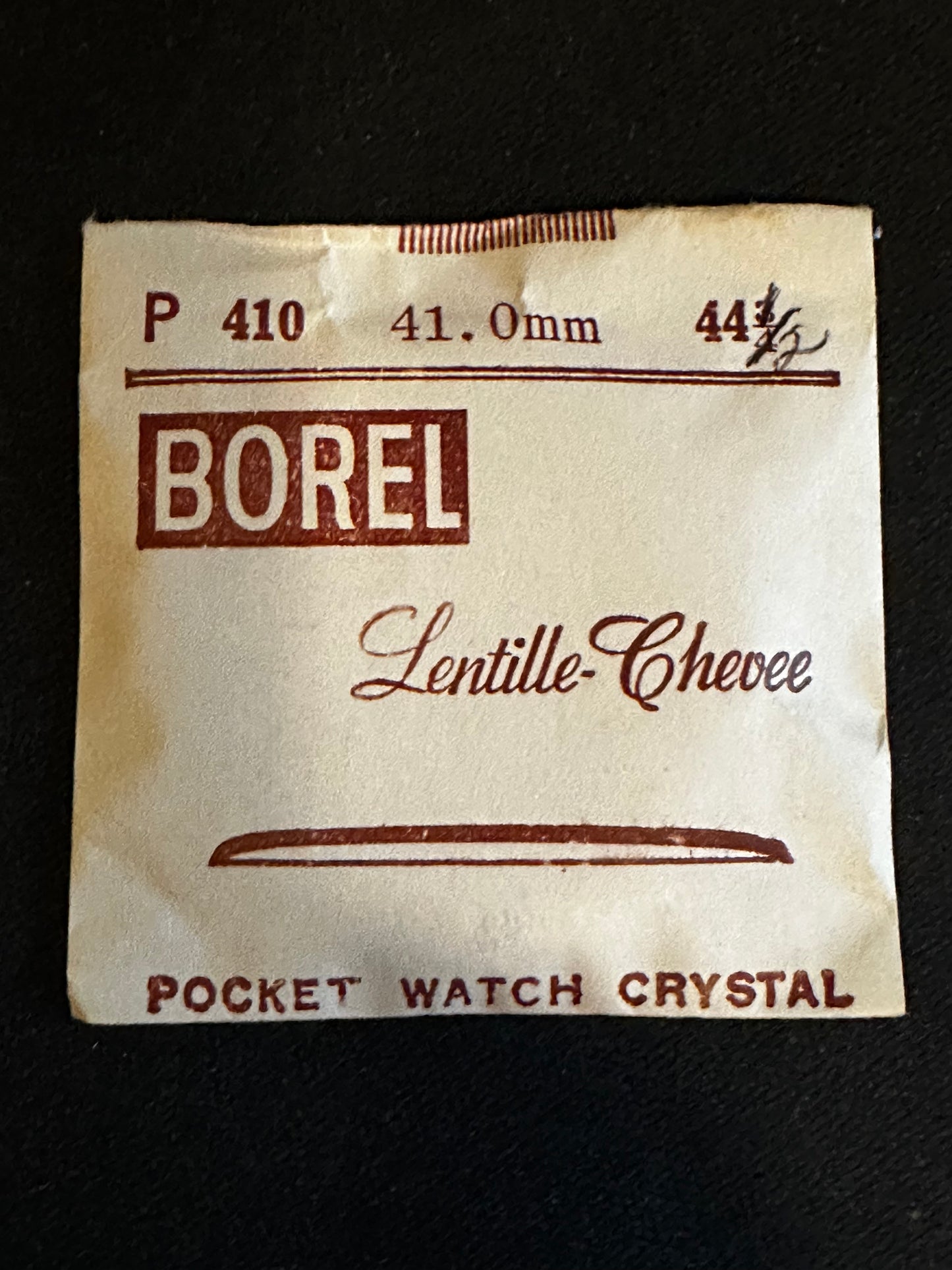 Borel P 410 - 44½ Lentille - Chevee 41.0mm Acrylic Pocket Watch Crystal - New