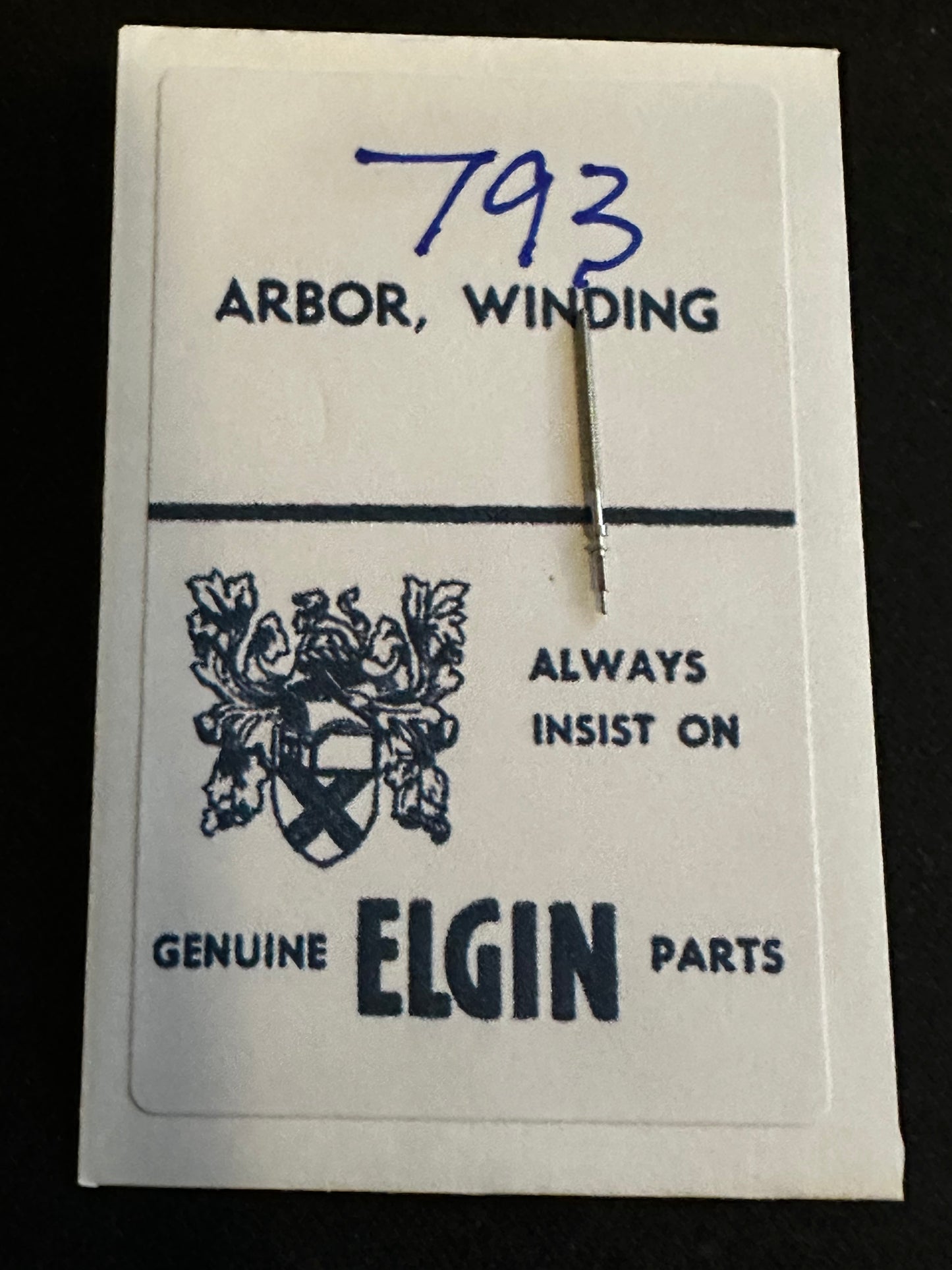 Elgin Factory stem / winding arbor for 5/0s grade 791 (AS 1673) movements
