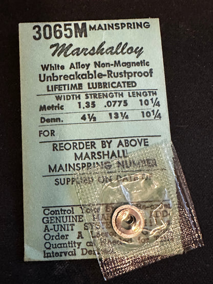 Marco Marshalloy Mainspring 3065M for Font 120, 123, 123-1, Benrus AI - Alloy