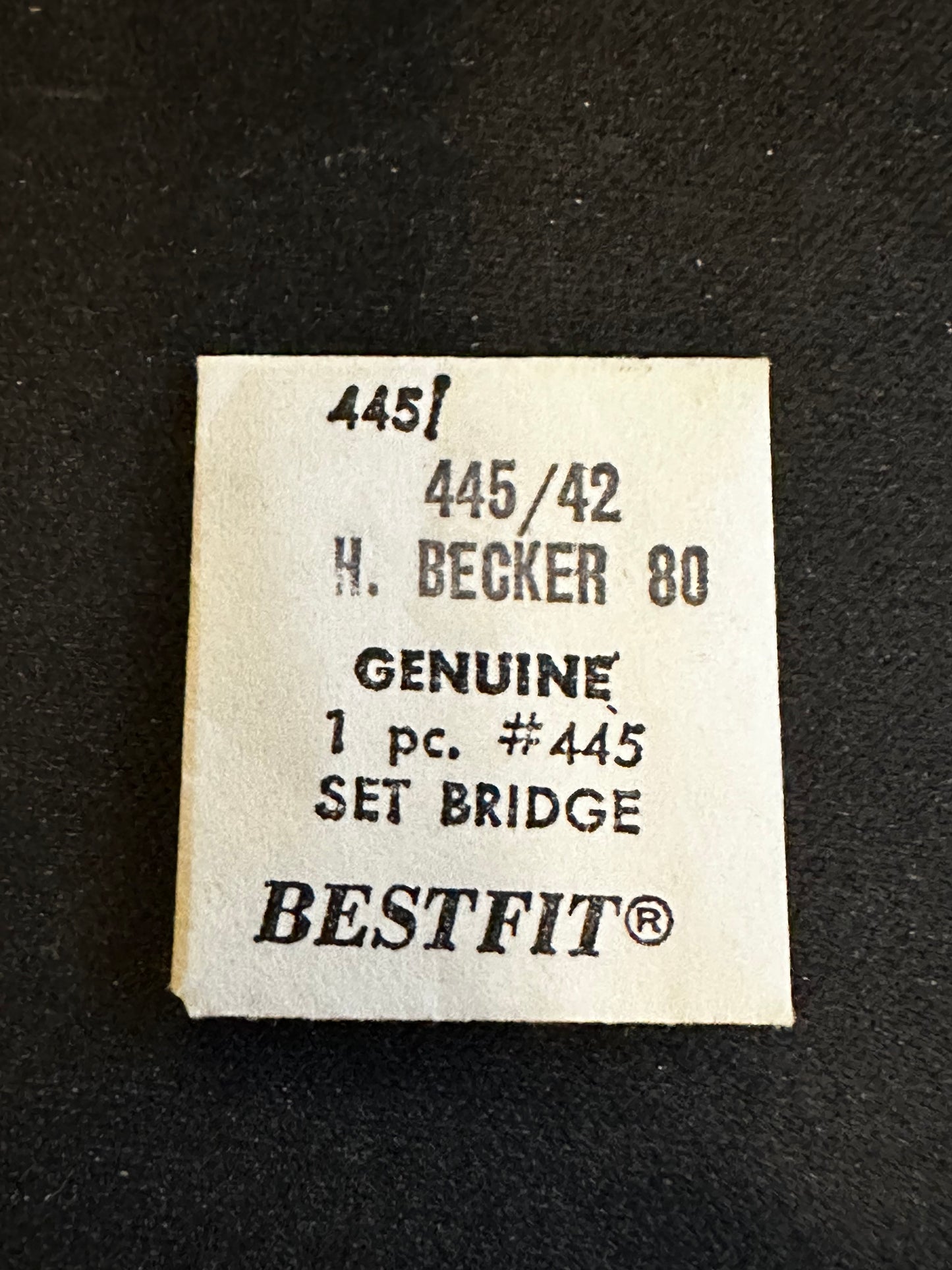 Bestfit Set Bridge for H. Becker caliber 80 - new
