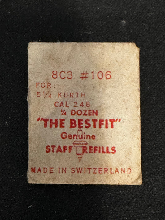 Bestfit Balance Staff Refill for Kurth caliber 248 movements - New