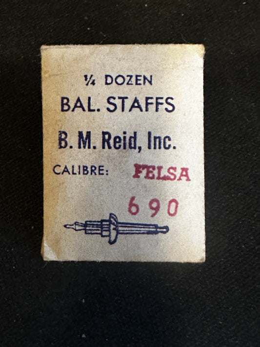 B. M. Reid Balance Staffs (2) for Felsa caliber 690 movements - new