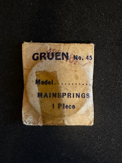 Gruen Factory Mainspring for Gruen caliber 485, 487 - Steel