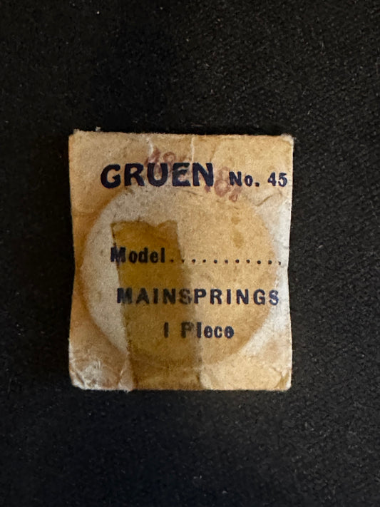 Gruen Factory Mainspring for Gruen caliber 485, 487 - Steel