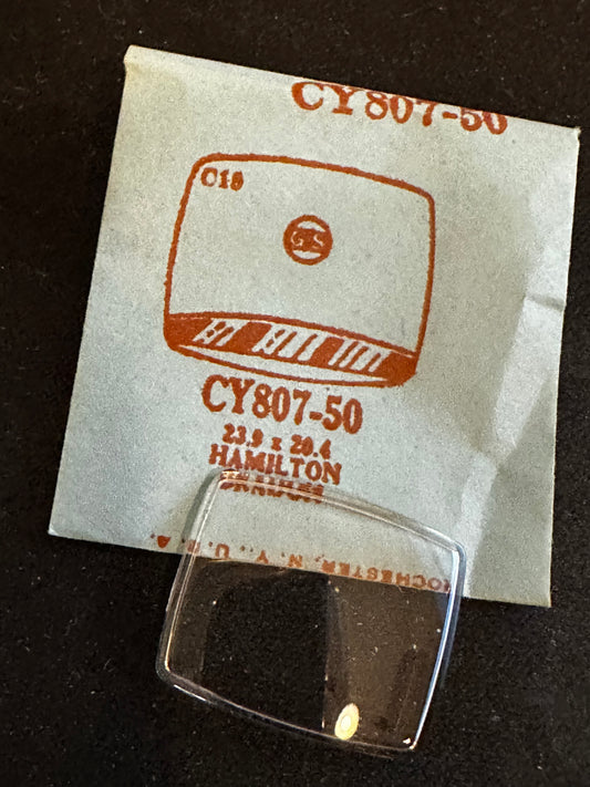 GS CY807-50 Fancy Wrist Watch Crystal for HAMILTON Brandon - 23.9 x 20.4 mm - New