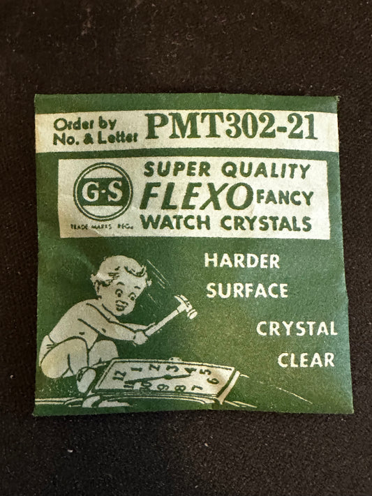 GS Flexo Flat Crystal PMT302-21 for HAMILTON Craig - 22.5 x 21.0 mm - New