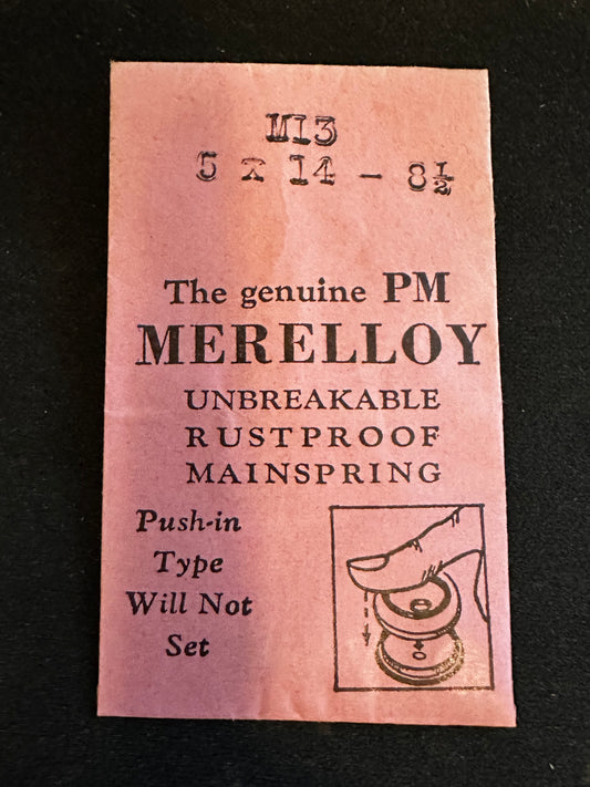 PM Merelloy Mainspring M13 for Hamilton grade 750, 751 - Alloy