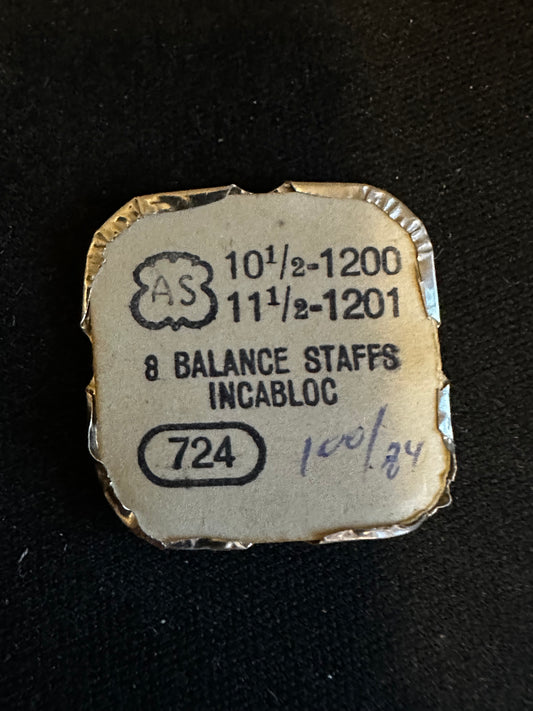 Ebauches SA Balance Staffs (2) for AS 10½ ligne caliber 1200 & variants - new