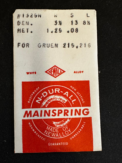 NEWALL Mainspring #1325N for Gruen 215, 216 - Alloy