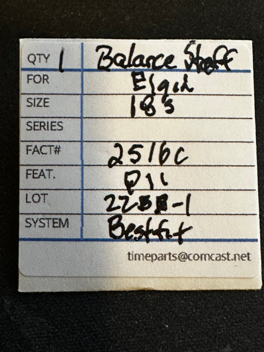 Bestfit Material Balance Staff for Elgin 18s DR, P11, No. 2516C - New