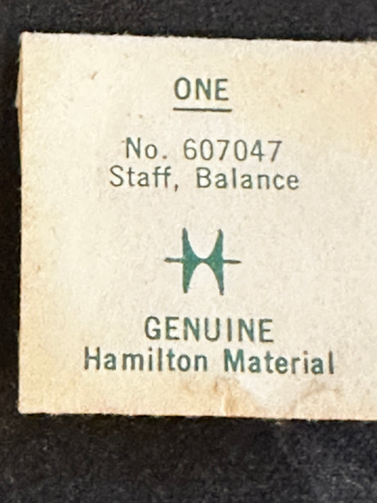 Hamilton Factory Balance Staff for 16s 950E, 992E, Pivot 12, No. 607047 - New