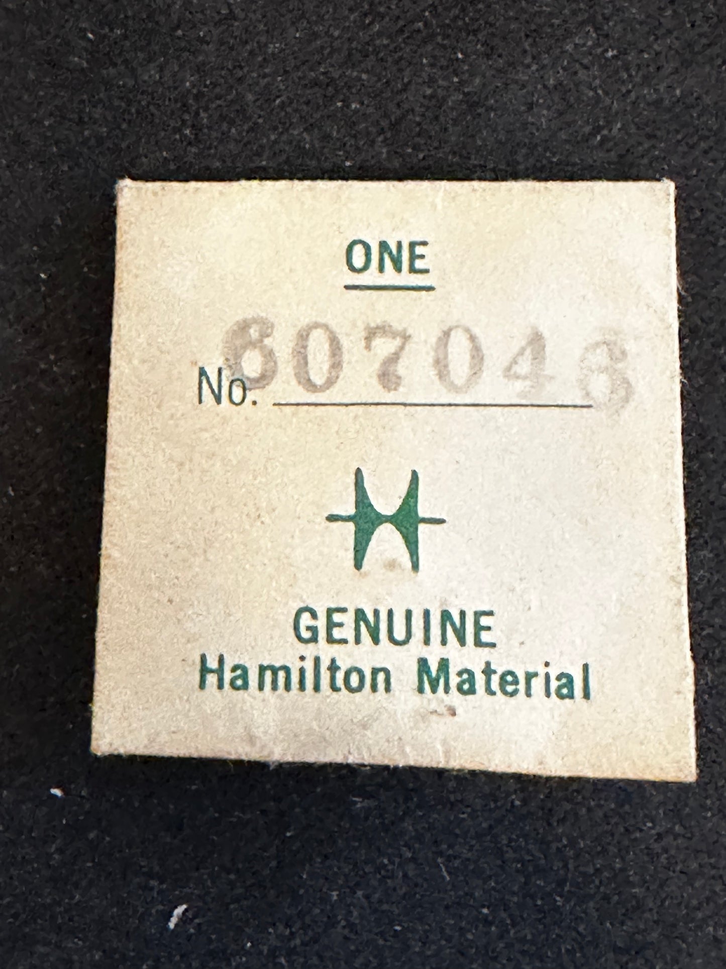 Hamilton Factory Balance Staff for 16s 950E, 992E, Pivot 11, No. 607046 - New