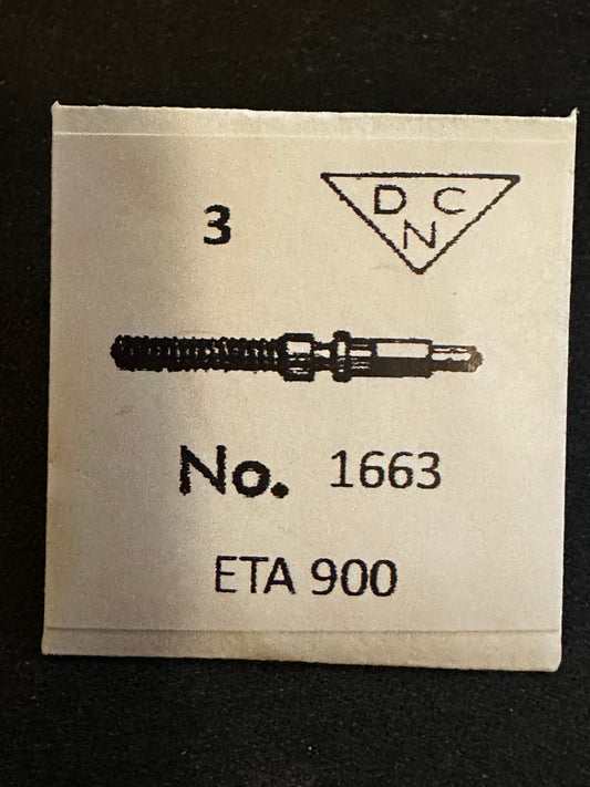 DCN Winding Stems (3) #1663 for ETA caliber 900 Movements