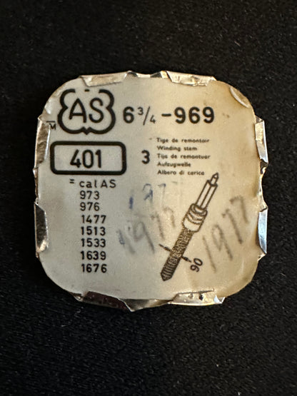 Ebauches SA - Set of 2 stems for AS caliber 969 - new in packaging