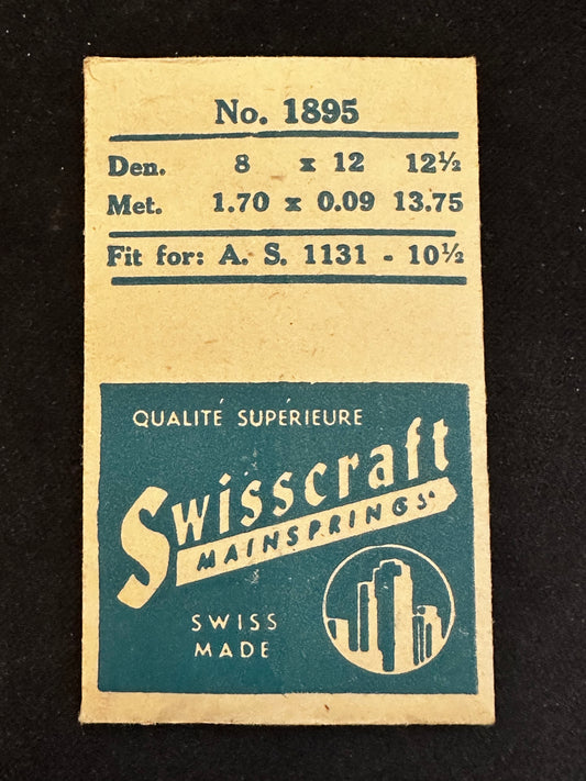 Swisscraft Mainspring No. 1895 for AS caliber 1131 - Steel